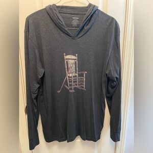 Gray Hoodie with Rocking Chair Graphic